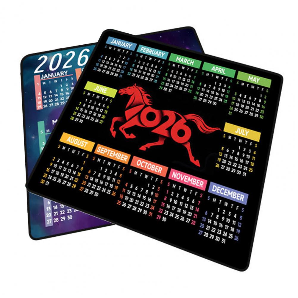 Gaming Home Accessories - 2026 Calendar Mouse Pad Waterproof Home