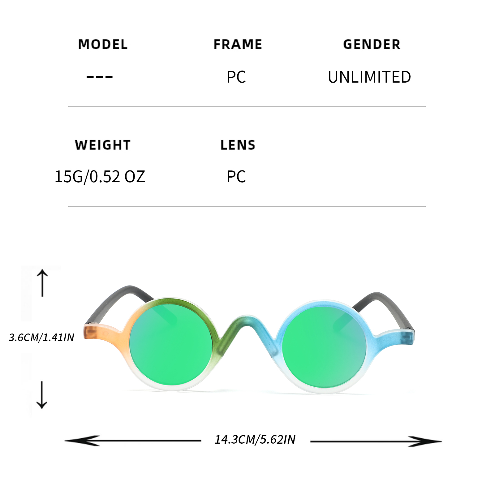 Stylish Round Frame Blue Light - огляд і ціна Gaming Glasses Tinted